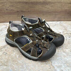 Keen Venice H2 Sandals Womens 10 Brown Leather Waterproof Outdoor Hiking